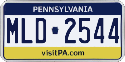 PA license plate MLD2544