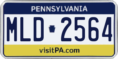 PA license plate MLD2564