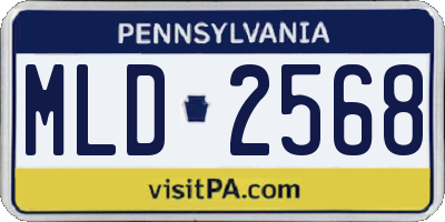 PA license plate MLD2568