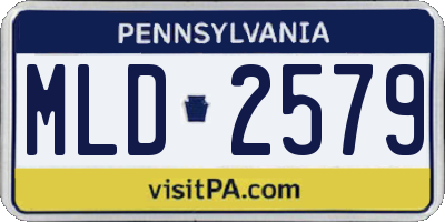 PA license plate MLD2579