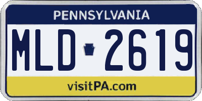 PA license plate MLD2619