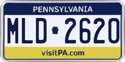 PA license plate MLD2620