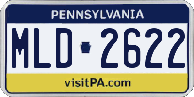 PA license plate MLD2622