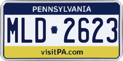 PA license plate MLD2623