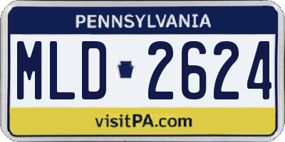 PA license plate MLD2624