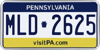 PA license plate MLD2625