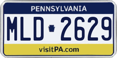 PA license plate MLD2629