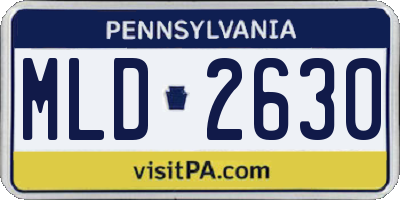 PA license plate MLD2630