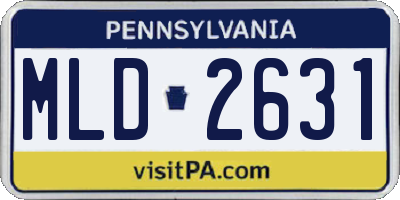 PA license plate MLD2631