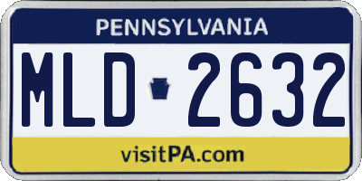 PA license plate MLD2632