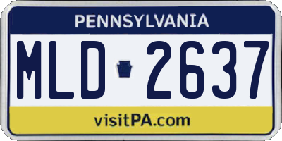PA license plate MLD2637