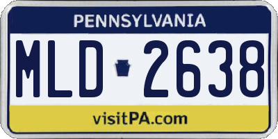 PA license plate MLD2638