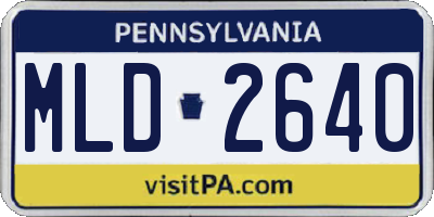 PA license plate MLD2640