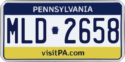 PA license plate MLD2658