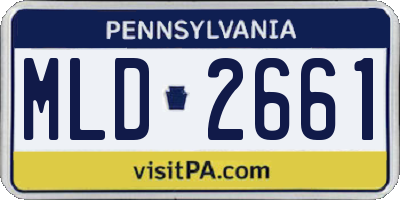 PA license plate MLD2661