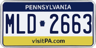 PA license plate MLD2663