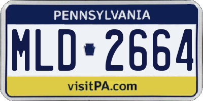 PA license plate MLD2664