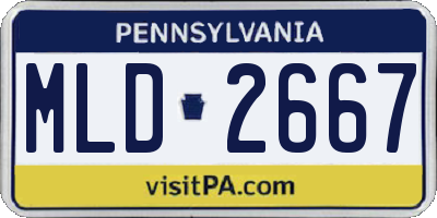 PA license plate MLD2667