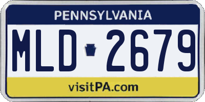 PA license plate MLD2679