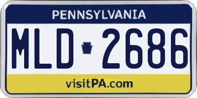 PA license plate MLD2686
