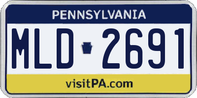PA license plate MLD2691