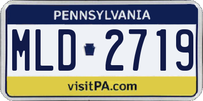 PA license plate MLD2719