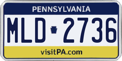 PA license plate MLD2736