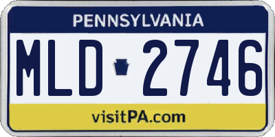 PA license plate MLD2746