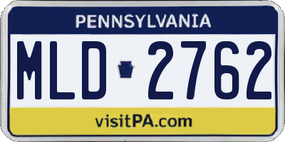 PA license plate MLD2762