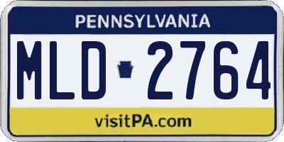 PA license plate MLD2764