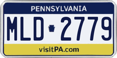 PA license plate MLD2779