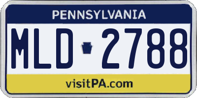 PA license plate MLD2788