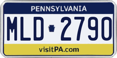 PA license plate MLD2790
