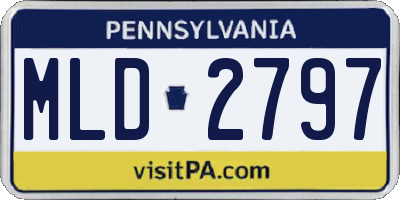 PA license plate MLD2797