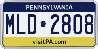 PA license plate MLD2808