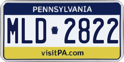PA license plate MLD2822
