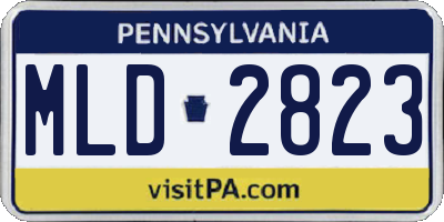 PA license plate MLD2823