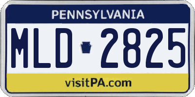 PA license plate MLD2825