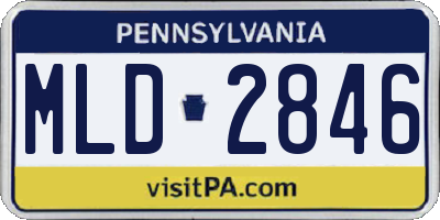 PA license plate MLD2846