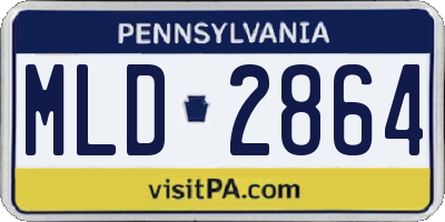 PA license plate MLD2864
