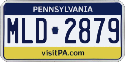 PA license plate MLD2879
