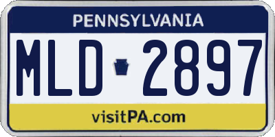 PA license plate MLD2897