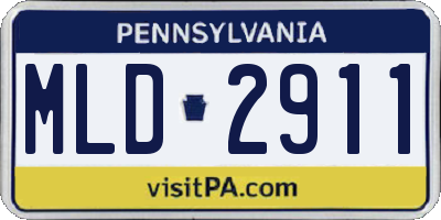 PA license plate MLD2911