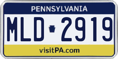 PA license plate MLD2919