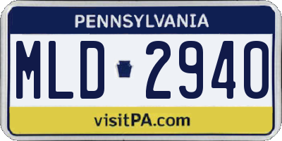 PA license plate MLD2940