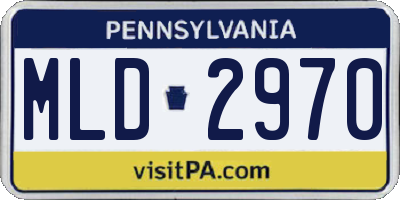 PA license plate MLD2970