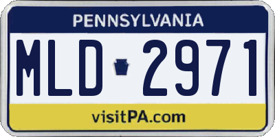 PA license plate MLD2971