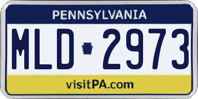 PA license plate MLD2973