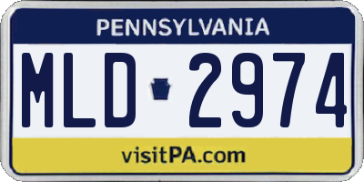 PA license plate MLD2974