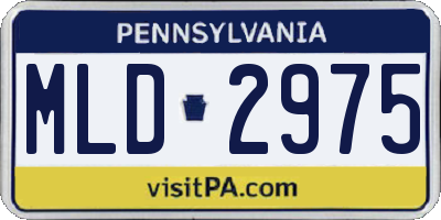 PA license plate MLD2975